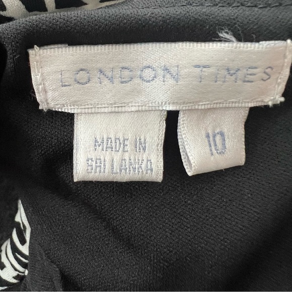 London Times Sleeveless Ruffle Dress Size 10 - Picture 8 of 8